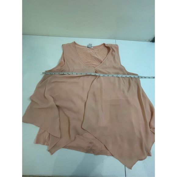 Bar III women’s salmon short sleeve layered look blouse XXL - Picture 3 of 5